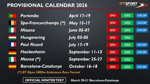 2026 calendar of the International GT Open announced, Misano joins as a new track